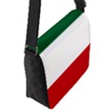 Flag Patriote Quebec Patriot red green white modern French Canadian Separatism black background Flap Closure Messenger Bag (S) View2