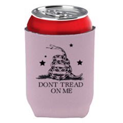 Gadsden Flag Don t Tread On Me Light Pink And Black Pattern With American Stars Can Holder by snek