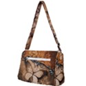 Wonderful Floral Design With Butterflies Front Pocket Crossbody Bag View2