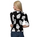 Ghost Halloween Pattern Quarter Sleeve Raglan Tee View2