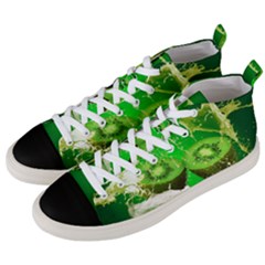 Kiwi Fruit Vitamins Healthy Cut Men s Mid-top Canvas Sneakers by Amaryn4rt