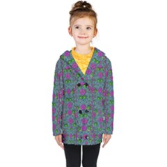 The Most Beautiful Flower Forest On Earth Kids  Double Breasted Button Coat by pepitasart