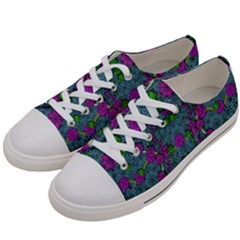 The Most Beautiful Flower Forest On Earth Women s Low Top Canvas Sneakers by pepitasart