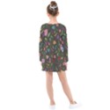 Floral pattern Kids  Long Sleeve Dress View2