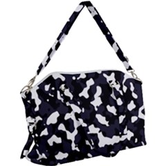 Camouflage Bleu Canvas Crossbody Bag by kcreatif