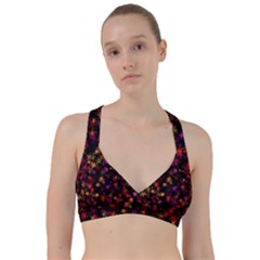 Seamless Star Texture Christmas Sweetheart Sports Bra by Wegoenart