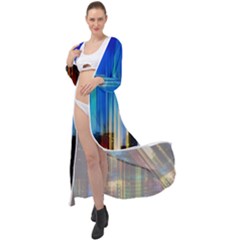 Skyline Frankfurt Christmas Star Maxi Chiffon Beach Wrap