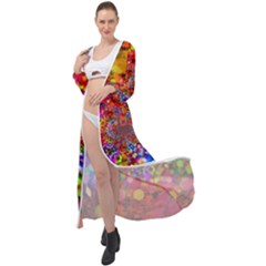 Bokeh Color Light Points Pattern Maxi Chiffon Beach Wrap