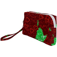 Love Lovers Romance Background Wristlet Pouch Bag (small) by Wegoenart