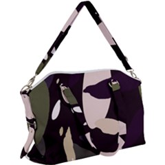 Pattern Formes Vert/noir  Canvas Crossbody Bag by kcreatif