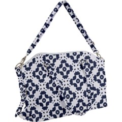 Abstrait Formes Bleu  Canvas Crossbody Bag by kcreatif