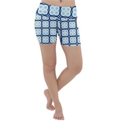 Pattern Design Art Scrapbooking Geometric Cubes Lightweight Velour Yoga Shorts by Vaneshart