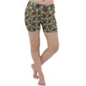 Colorful Modern Geometric Print Pattern Lightweight Velour Yoga Shorts View1