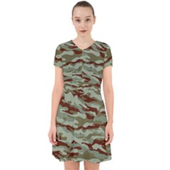 Brown And Green Camo Adorable In Chiffon Dress by McCallaCoultureArmyShop