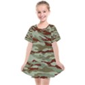 Brown and Green Camo Kids  Smock Dress View1