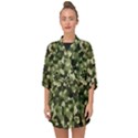 Dark Green Camouflage Army Half Sleeve Chiffon Kimono View1