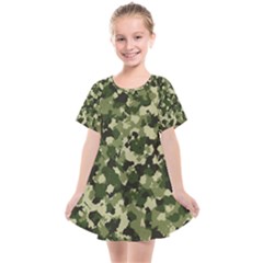 Dark Green Camouflage Army Kids  Smock Dress by McCallaCoultureArmyShop