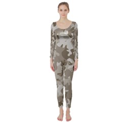 Tan Army Camouflage Long Sleeve Catsuit by mccallacoulture