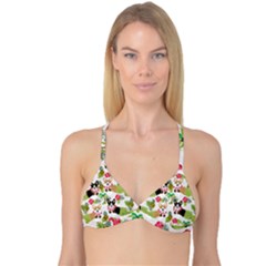 Corgis Hula Pattern Reversible Tri Bikini Top