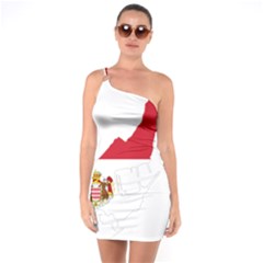 Monaco Country Europe Flag Borders One Soulder Bodycon Dress by Sapixe