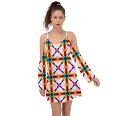 Rainbow Pattern Kimono Sleeves Boho Dress by Mariart