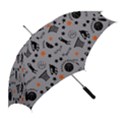 Slam Dunk Basketball Gray Straight Umbrellas View2