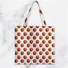 Orange Basketballs Zipper Grocery Tote Bag by mccallacoulturesports