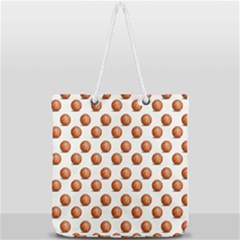 Orange Basketballs Full Print Rope Handle Tote (large) by mccallacoulturesports