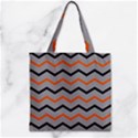 Basketball Thin Chevron Zipper Grocery Tote Bag View1