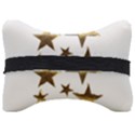 Stars Faux Gold Elegant Starry Festive Christmas Pattern Seat Head Rest Cushion View2