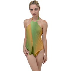 Green Orange Shades Go With The Flow One Piece Swimsuit