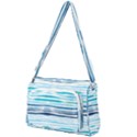 BLUE WAVES PATTERN Front Pocket Crossbody Bag View1