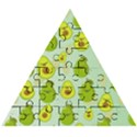 avocado love Wooden Puzzle Triangle View1