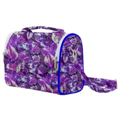 Botanical Violet Print Pattern 2 Satchel Shoulder Bag by dflcprintsclothing