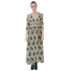 Army Green Hand Grenades Button Up Maxi Dress by McCallaCoultureArmyShop