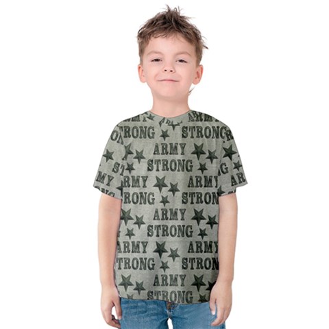 Army Stong Military Kids  Cotton Tee by McCallaCoultureArmyShop