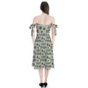 Army Stong Military Shoulder Tie Bardot Midi Dress View2