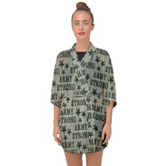 Army Stong Military Half Sleeve Chiffon Kimono by McCallaCoultureArmyShop