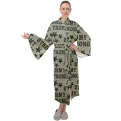 Army Stong Military Maxi Velour Kimono by McCallaCoultureArmyShop