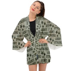 Army Stong Military Long Sleeve Kimono by McCallaCoultureArmyShop