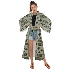 Army Stong Military Maxi Kimono by McCallaCoultureArmyShop