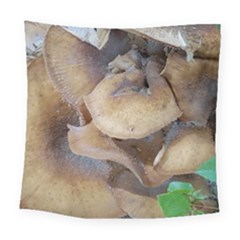 Close Up Mushroom Abstract Square Tapestry (large) by Fractalsandkaleidoscopes