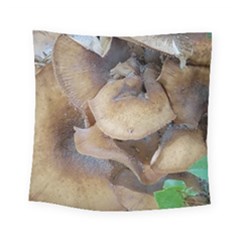 Close Up Mushroom Abstract Square Tapestry (small) by Fractalsandkaleidoscopes