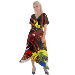 Parade Of The Planets 1 1 Cross Front Sharkbite Hem Maxi Dress