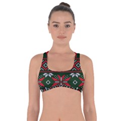 Christmas Pattern Knitted Design Got No Strings Sports Bra by Vaneshart