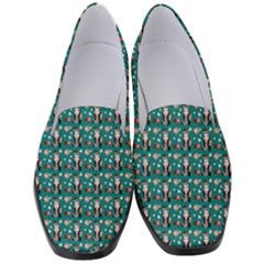 Chrix Pat Teal Women s Classic Loafer Heels by snowwhitegirl