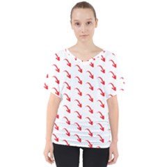 Create Your Own Custom Online Full Print Blank Template V-neck Dolman Drape Top by startdesign