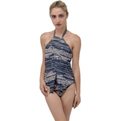 Surface Texture Print Go With The Flow One Piece Swimsuit