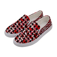 Background Red Summary Women s Canvas Slip Ons by HermanTelo