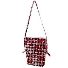 Background Red Summary Folding Shoulder Bag by HermanTelo